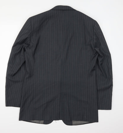 Joseph Baur Mens Grey Striped  Jacket Suit Jacket Size 40