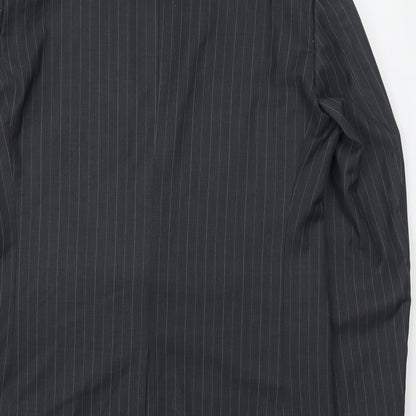 Joseph Baur Mens Grey Striped  Jacket Suit Jacket Size 40