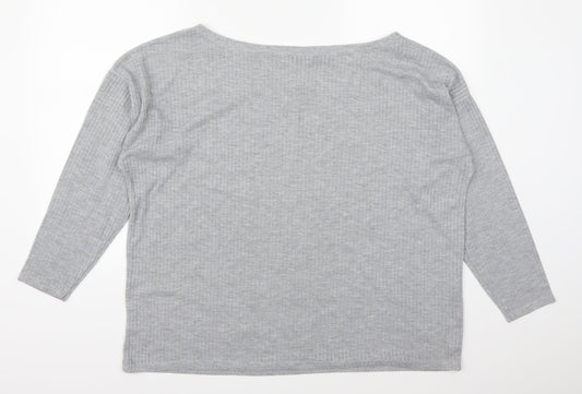 Boohoo Womens Grey   Pullover Jumper Size 18