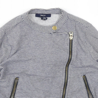 Gap Girls Blue Striped  Jacket  Size 6-7 Years