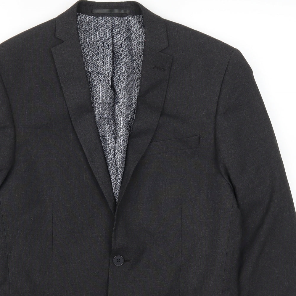 Mens UK Size 38 Red Herring Regular Grey Suit Jacket