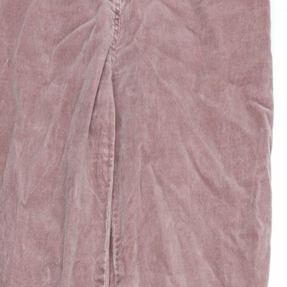 Per Una Womens Pink  Denim Straight Jeans  L30 in - Moleskin feel