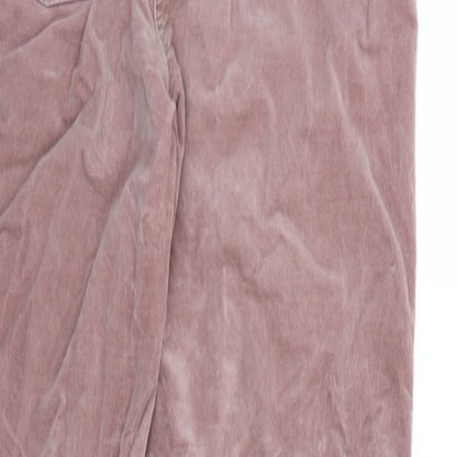 Per Una Womens Pink  Denim Straight Jeans  L30 in - Moleskin feel