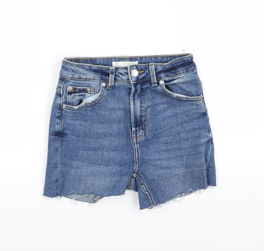 Primark Womens Blue  Denim Chino Shorts Size 4