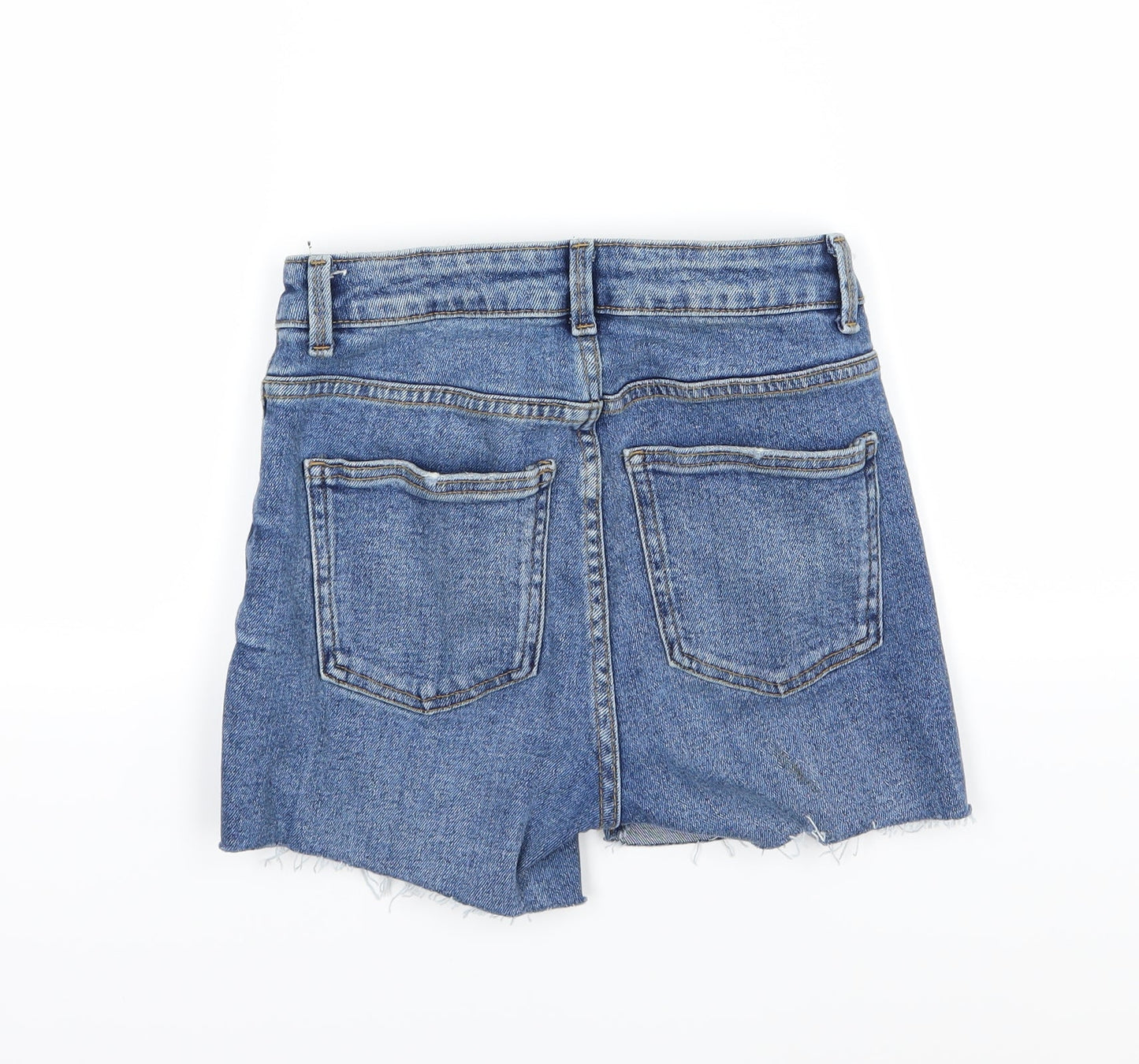 Primark Womens Blue  Denim Chino Shorts Size 4