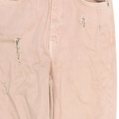 Only Womens Pink  Denim Straight Jeans  L32 in