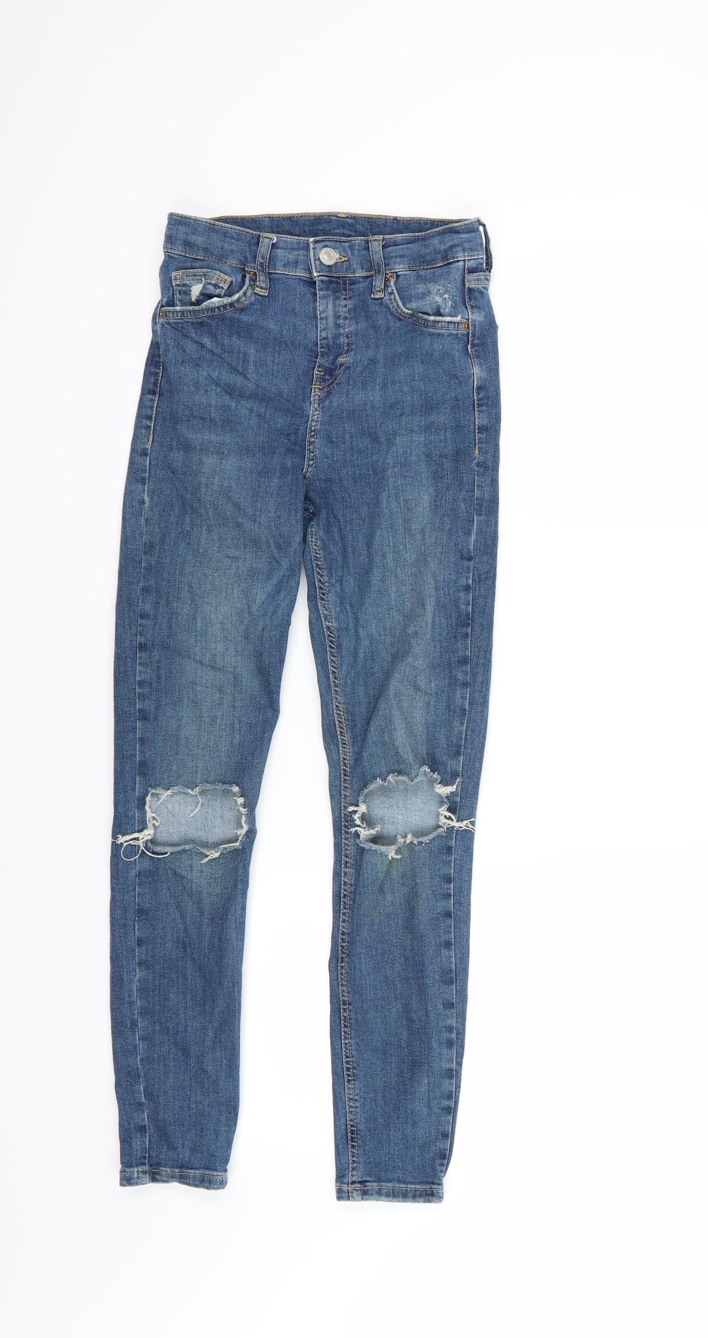 Topshop Womens Blue  Denim Skinny Jeans  L26 in