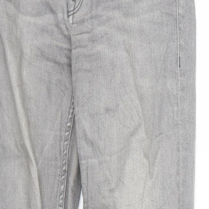 H&M Womens Grey  Denim Skinny Jeans Size 8 L26 in