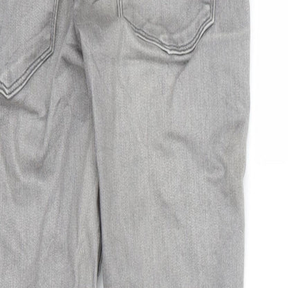 H&M Womens Grey  Denim Skinny Jeans Size 8 L26 in