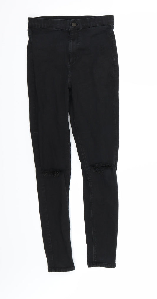 Topshop Womens Black  Denim Skinny Jeans  L27 in