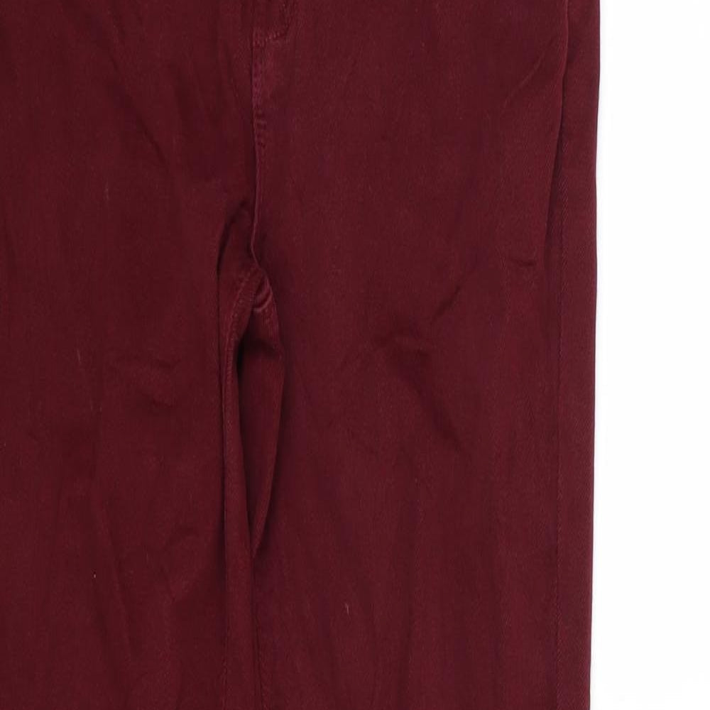 Zara Womens Red  Denim Skinny Jeans Size 8 L30 in - Burgundy