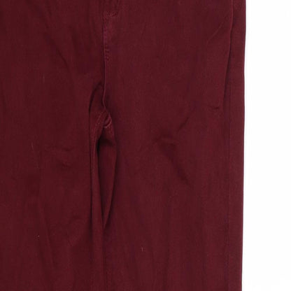 Zara Womens Red  Denim Skinny Jeans Size 8 L30 in - Burgundy