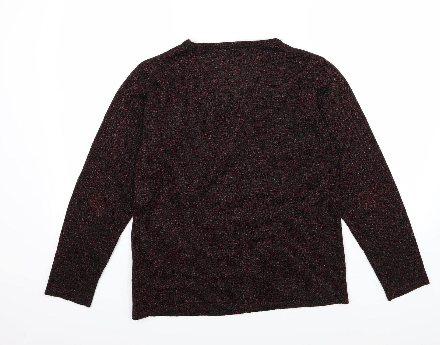 Bonmarché Womens Black Floral Knit Cardigan Jumper Size S