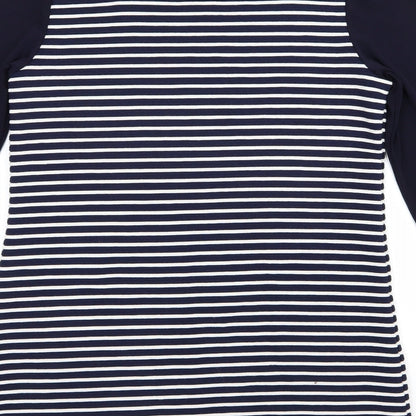 Lakeland Womens Blue Striped Jersey T-Shirt Dress  Size M