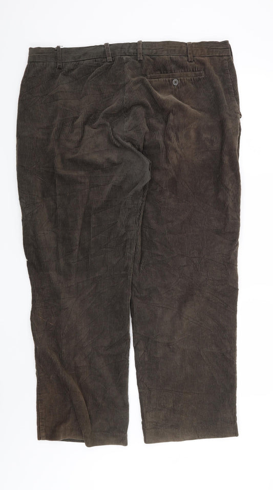 Womens UK Size 40 Preworn Regular Fit  Brown Trousers