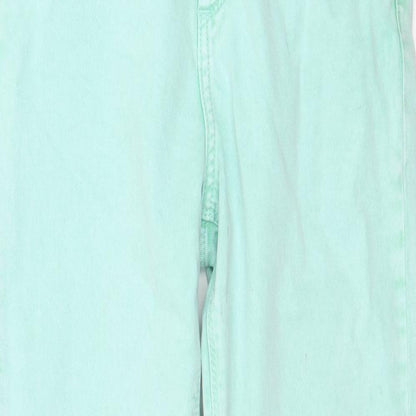 Topshop Womens Green  Denim Skinny Jeans Size 30 L30 in