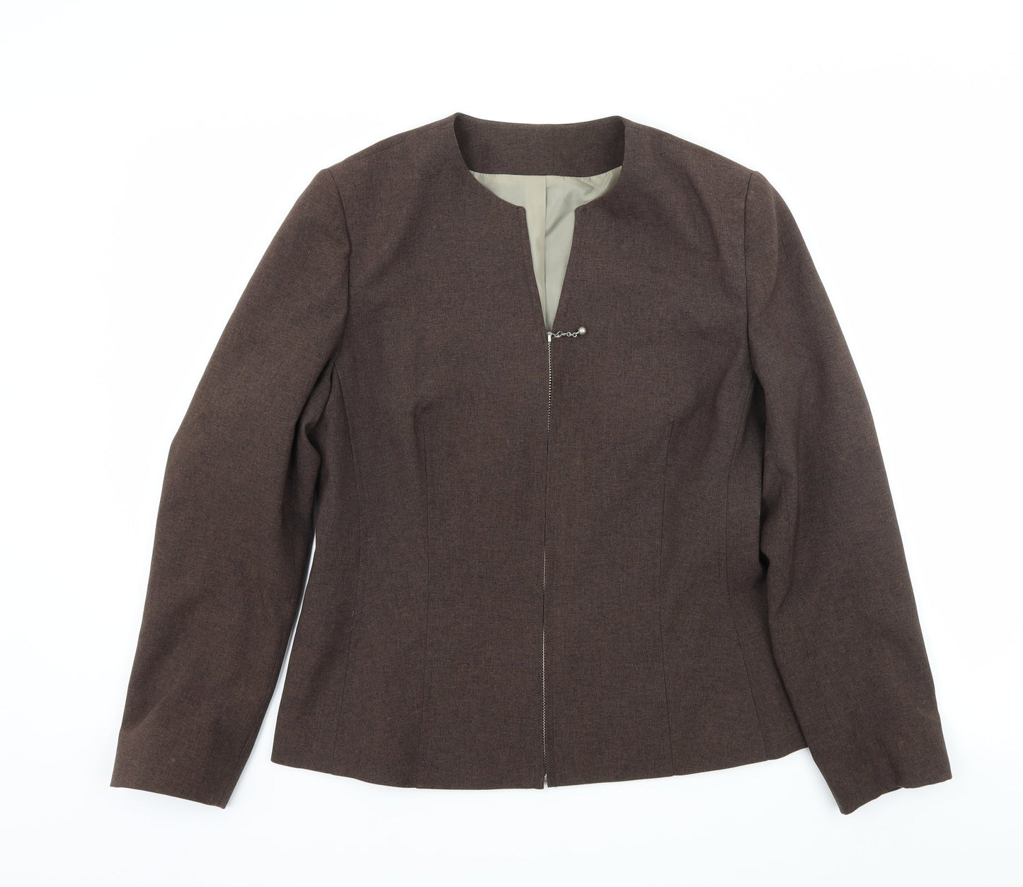 Womens UK Size 10 Essentials Brown Jacket