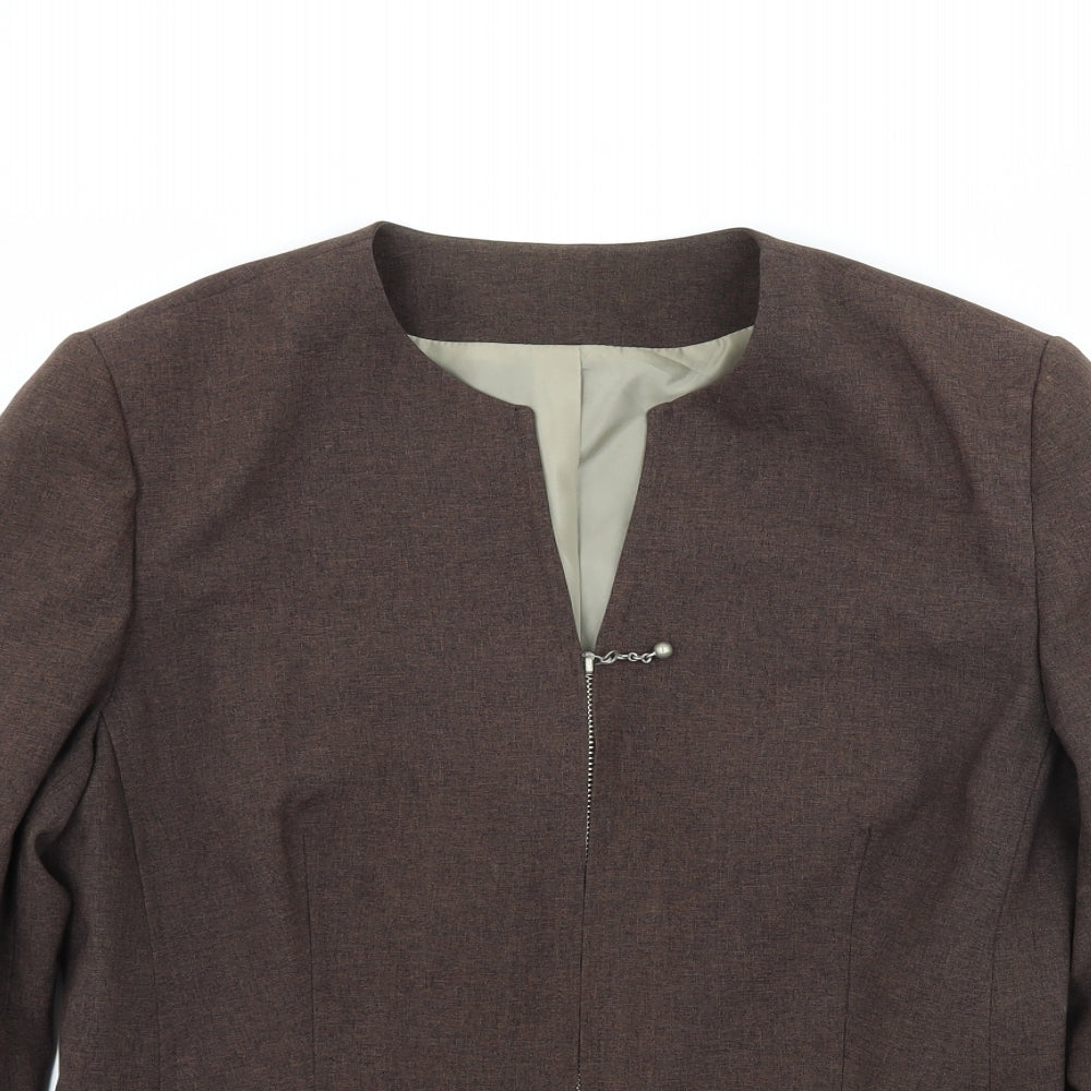 Womens UK Size 10 Essentials Brown Jacket