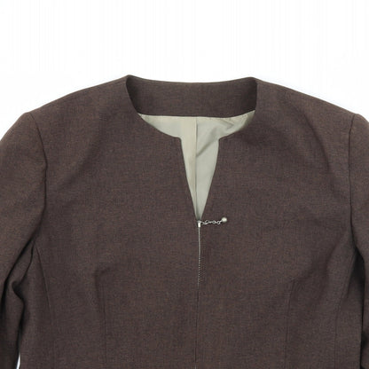 Womens UK Size 10 Essentials Brown Jacket