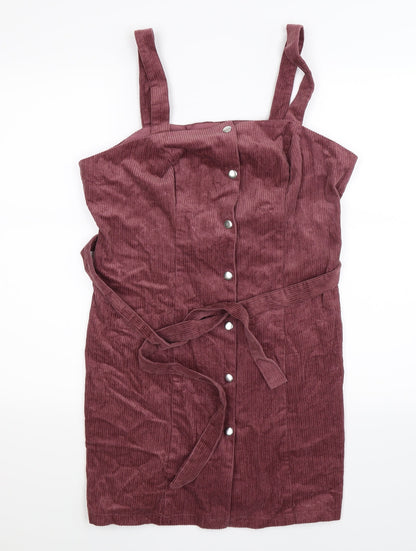 George Womens Purple  Corduroy Mini  Size 10