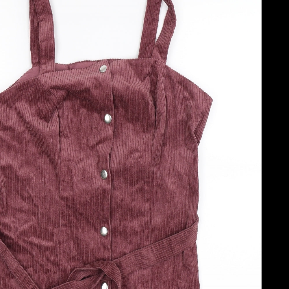 George Womens Purple  Corduroy Mini  Size 10