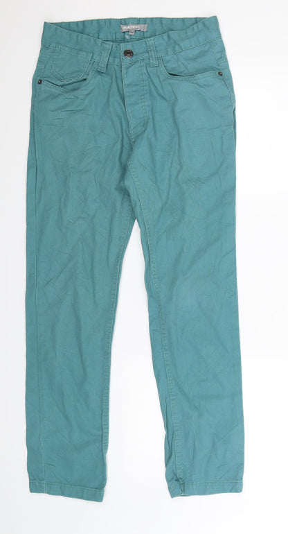 Peacocks Womens Green  Denim Skinny Jeans Size 8 L28 in