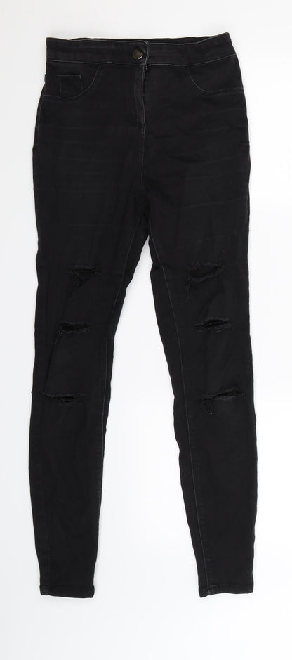 Matalan Womens Black  Denim Jegging Jeans Size 10 L28 in