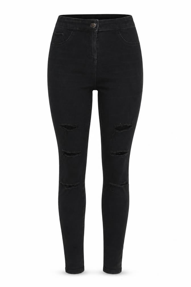 Matalan Womens Black  Denim Jegging Jeans Size 10 L28 in