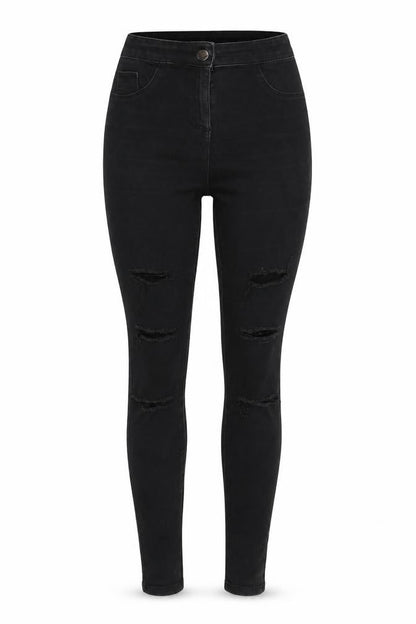 Matalan Womens Black  Denim Jegging Jeans Size 10 L28 in