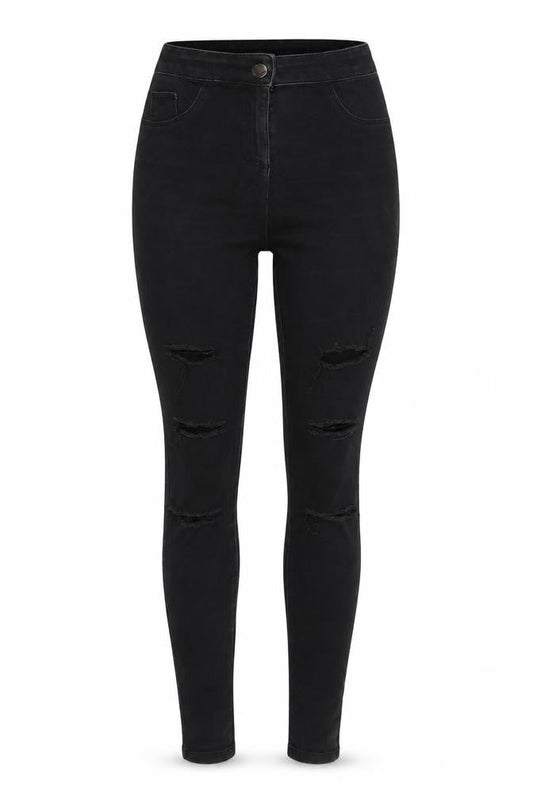 Matalan Womens Black  Denim Jegging Jeans Size 10 L28 in