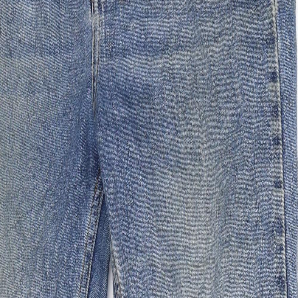 Topshop Womens Blue  Denim Straight Jeans Size 10 L32 in