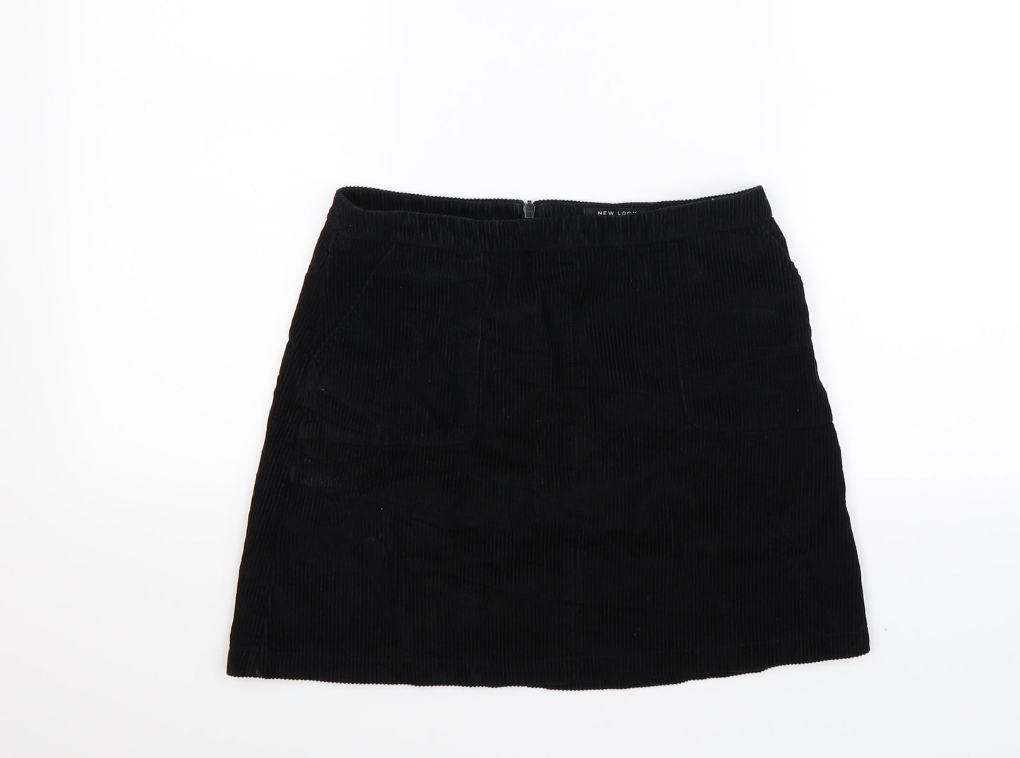New Look Girls Black  Corduroy A-Line Skirt Size 13 Years