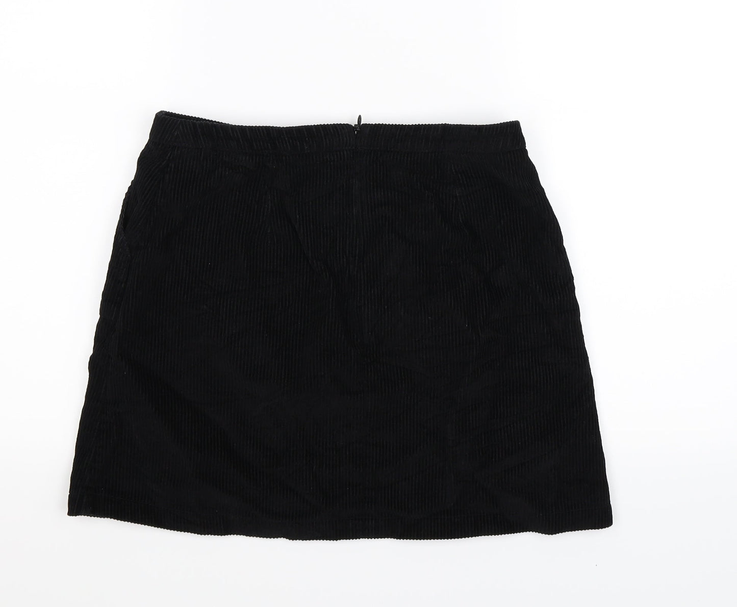 New Look Girls Black  Corduroy A-Line Skirt Size 13 Years