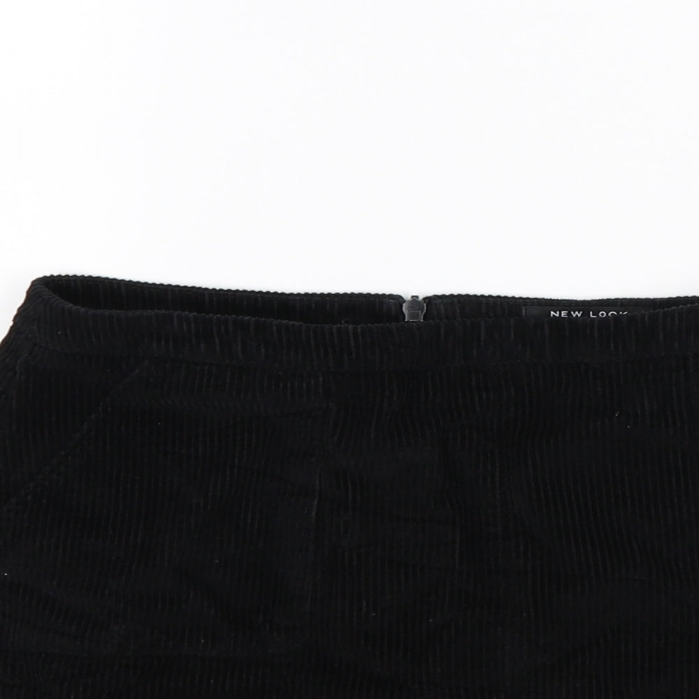 New Look Girls Black  Corduroy A-Line Skirt Size 13 Years