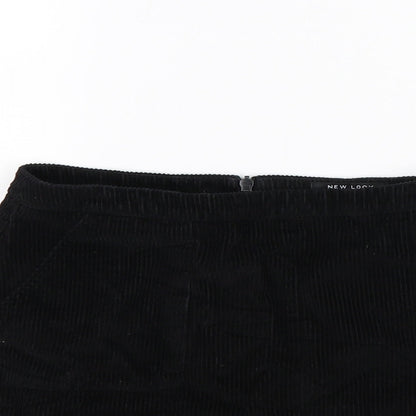 New Look Girls Black  Corduroy A-Line Skirt Size 13 Years