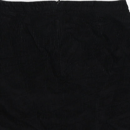 New Look Girls Black  Corduroy A-Line Skirt Size 13 Years