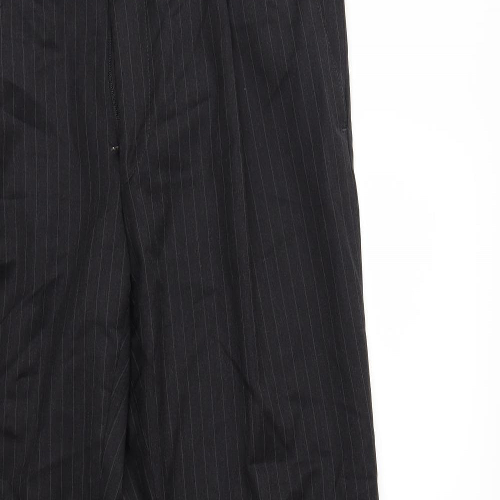 Preworn Mens Black Striped  Dress Pants Trousers  L31 in