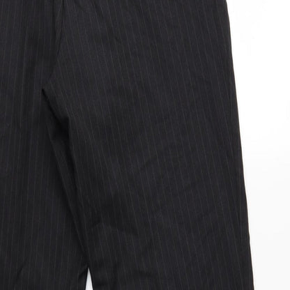 Preworn Mens Black Striped  Dress Pants Trousers  L31 in