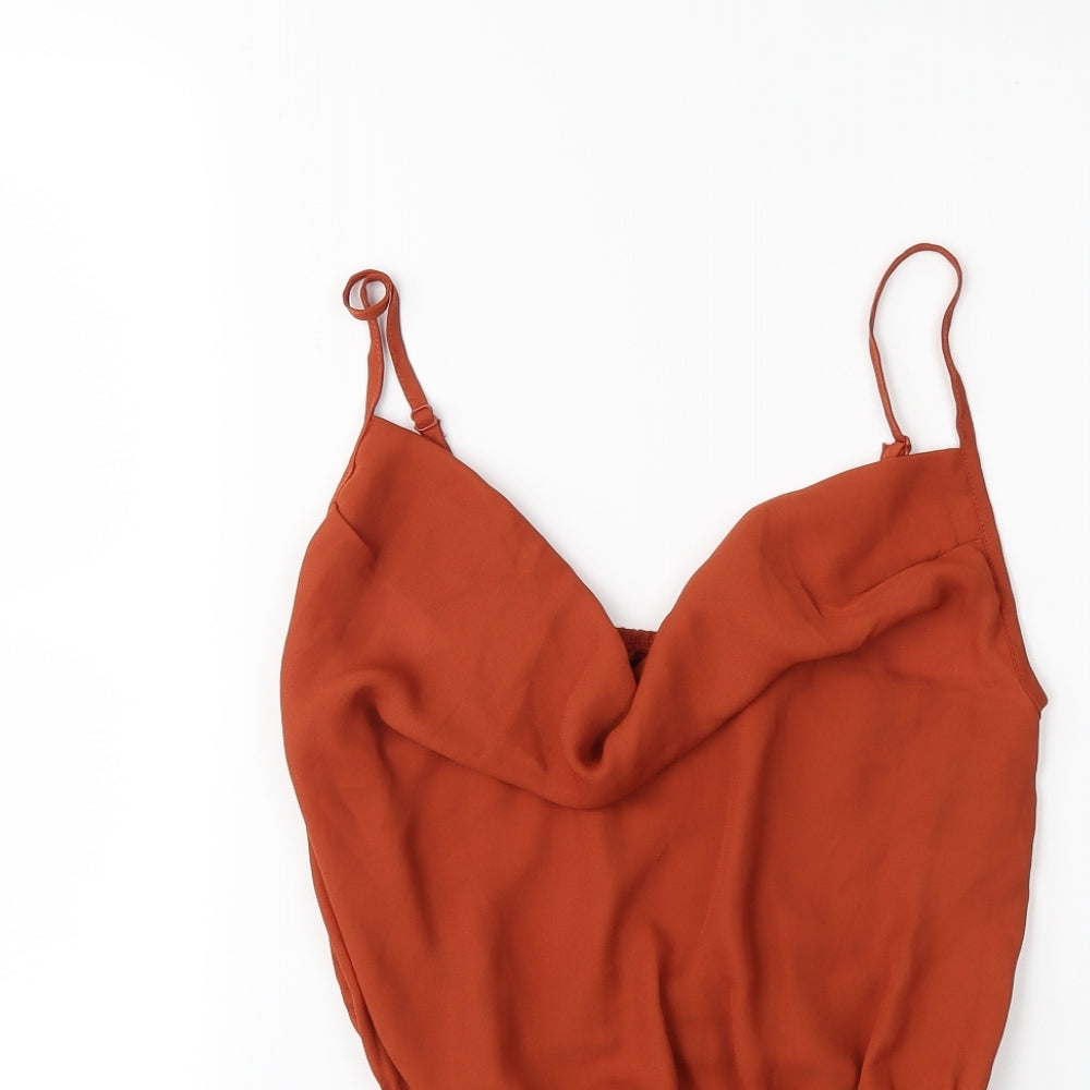 Missguided Womens Brown   Tunic Blouse Size 6