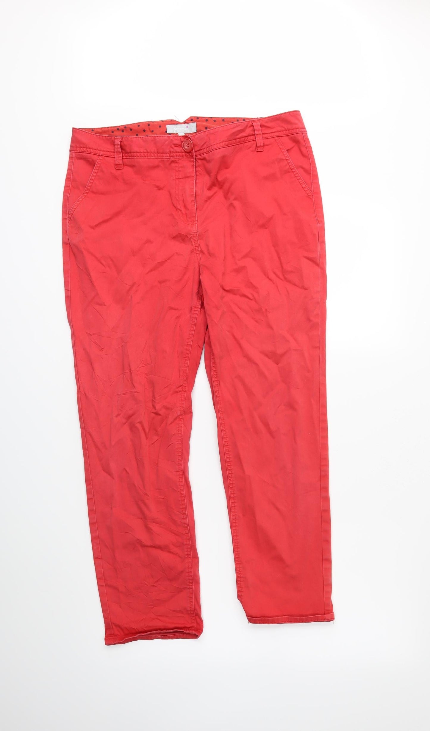 Womens UK Size 14 Per Una Regular Fit  Red Trousers
