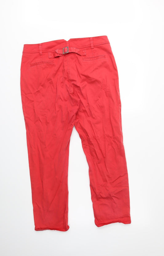 Per Una Womens Red   Trousers  Size 14 L27 in
