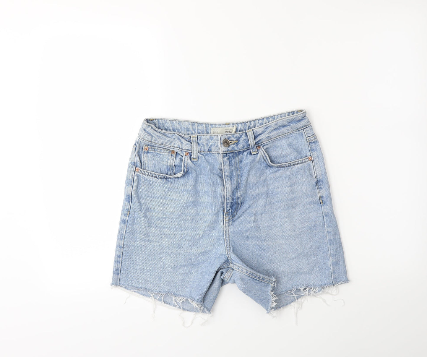 Topshop Womens Blue  Denim Cut-Off Shorts