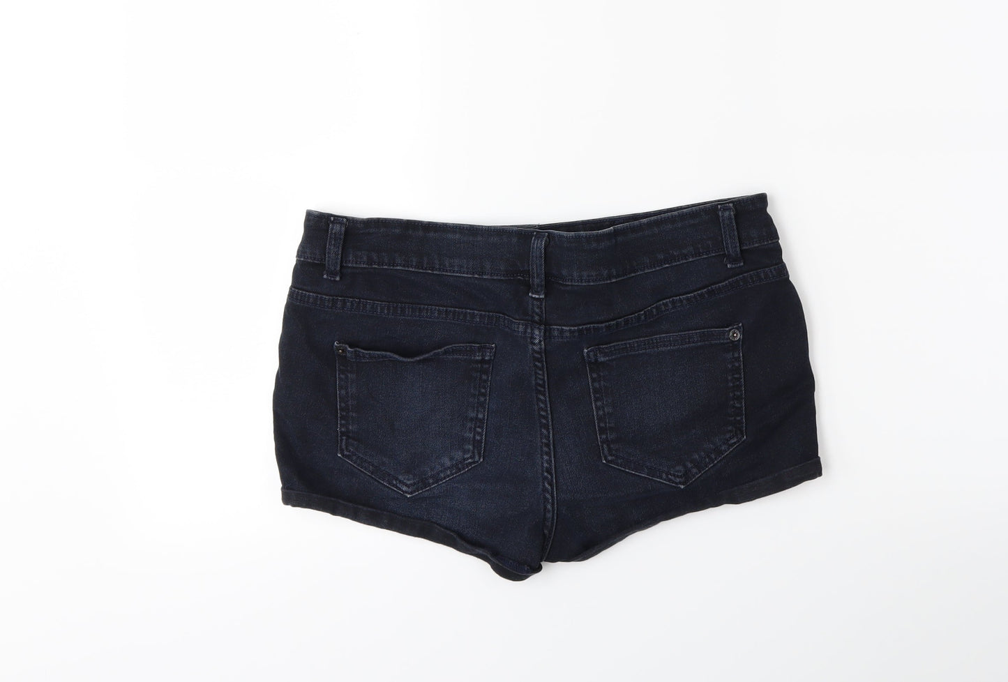 Topshop Womens Blue  Denim Hot Pants Shorts