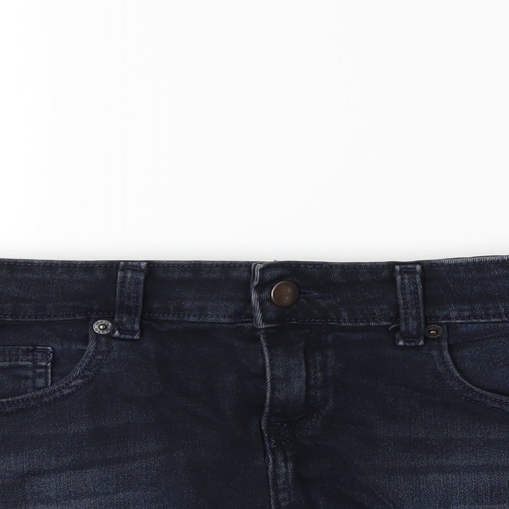 Topshop Womens Blue  Denim Hot Pants Shorts