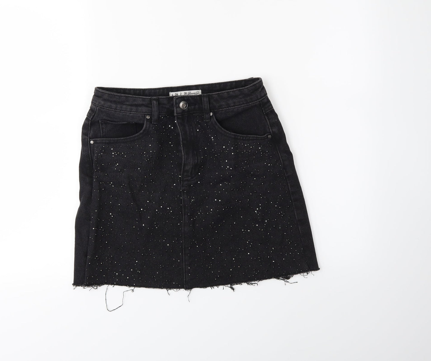 Womens UK Size 6 Denim & Co. Mini Denim Skirt