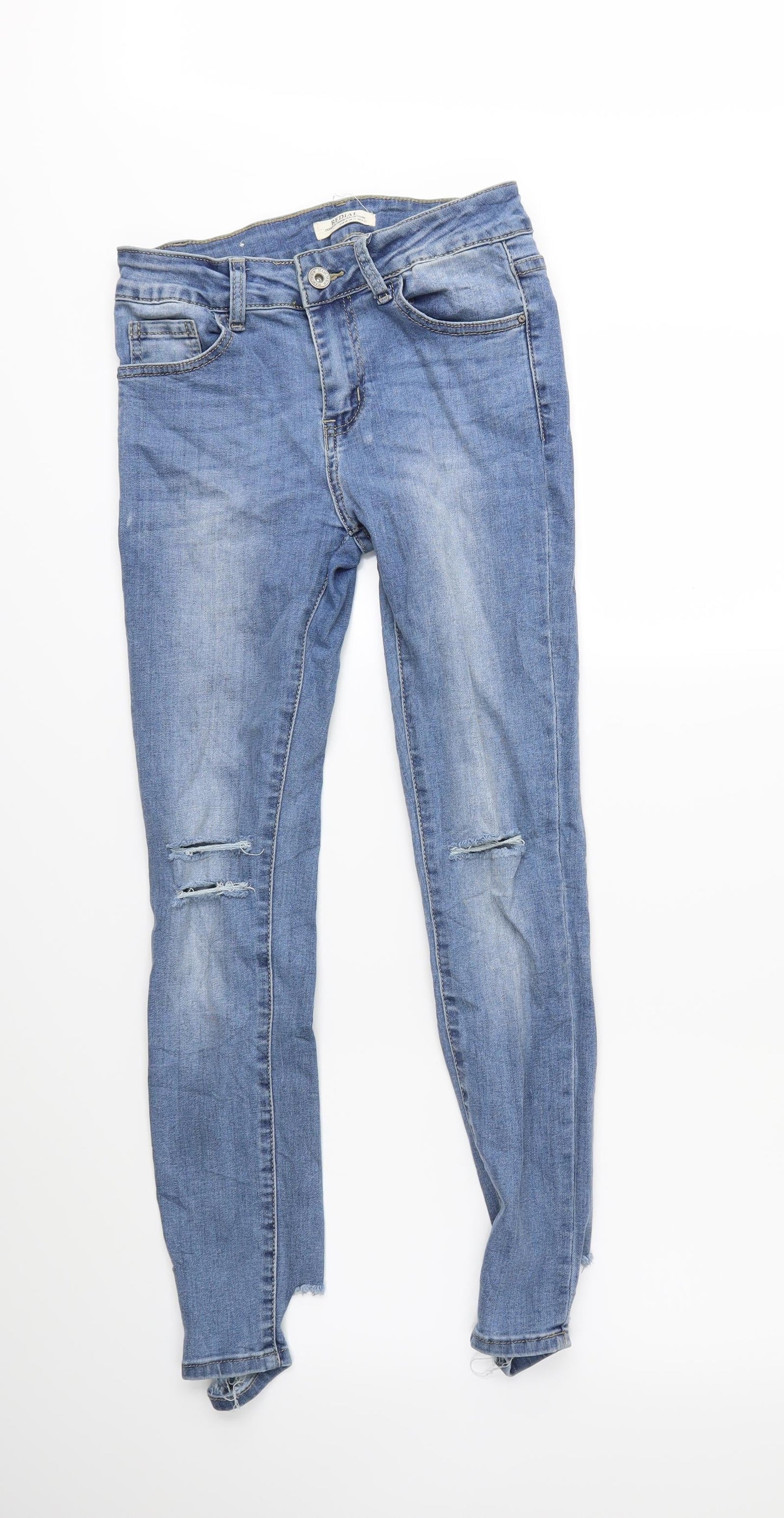 Redial Womens Black  Denim Skinny Jeans  L28 in