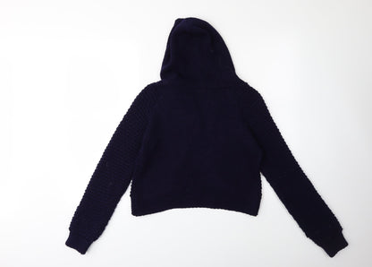 Miss Selfridge Womens Blue  Knit Cardigan Jumper Size 10