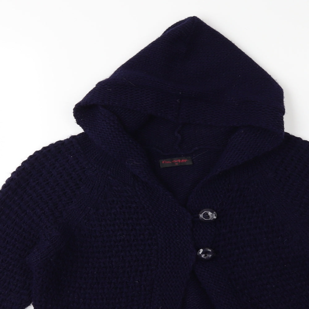 Miss Selfridge Womens Blue  Knit Cardigan Jumper Size 10