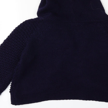 Miss Selfridge Womens Blue  Knit Cardigan Jumper Size 10