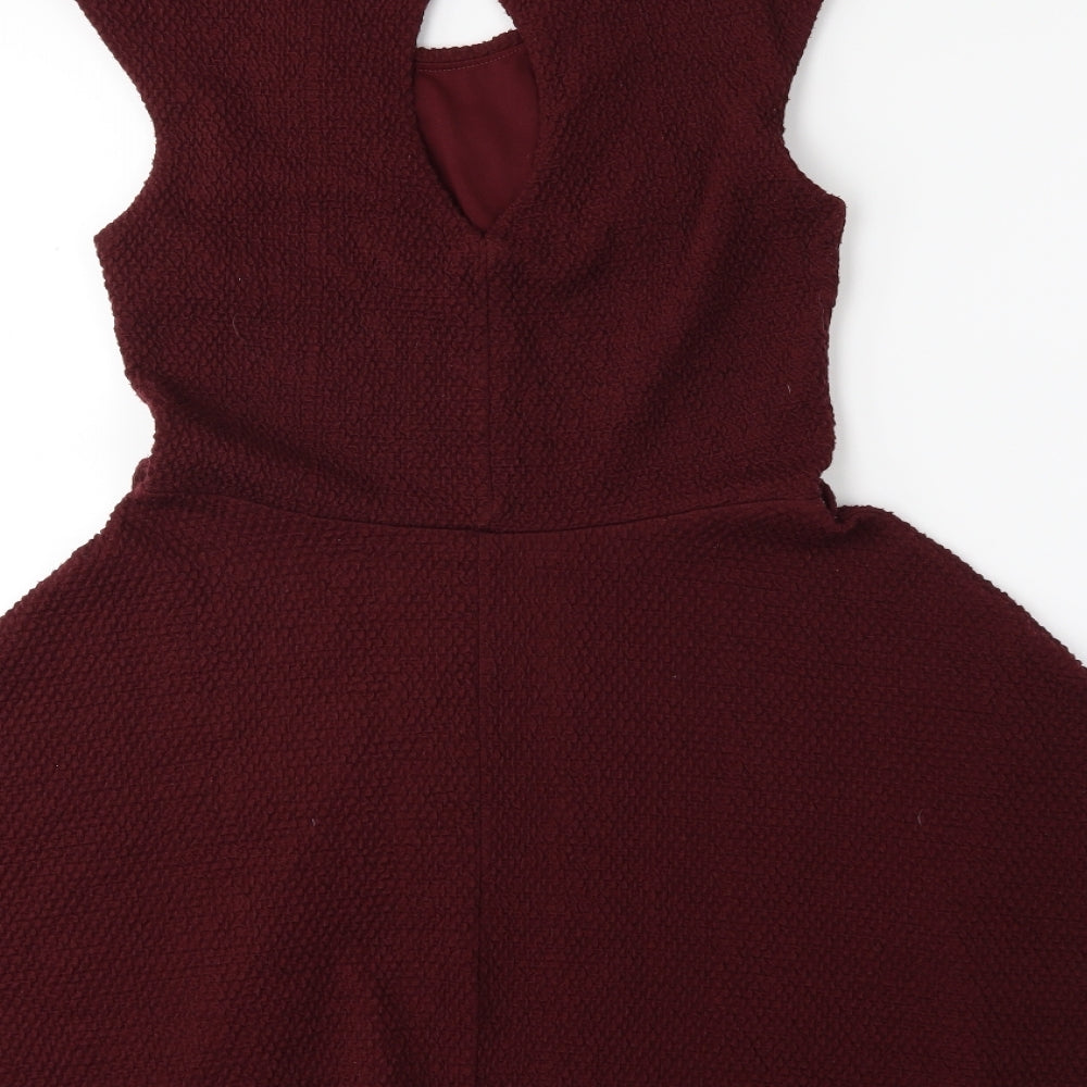 Miss Saigon Womens Red   Fit & Flare  Size 10